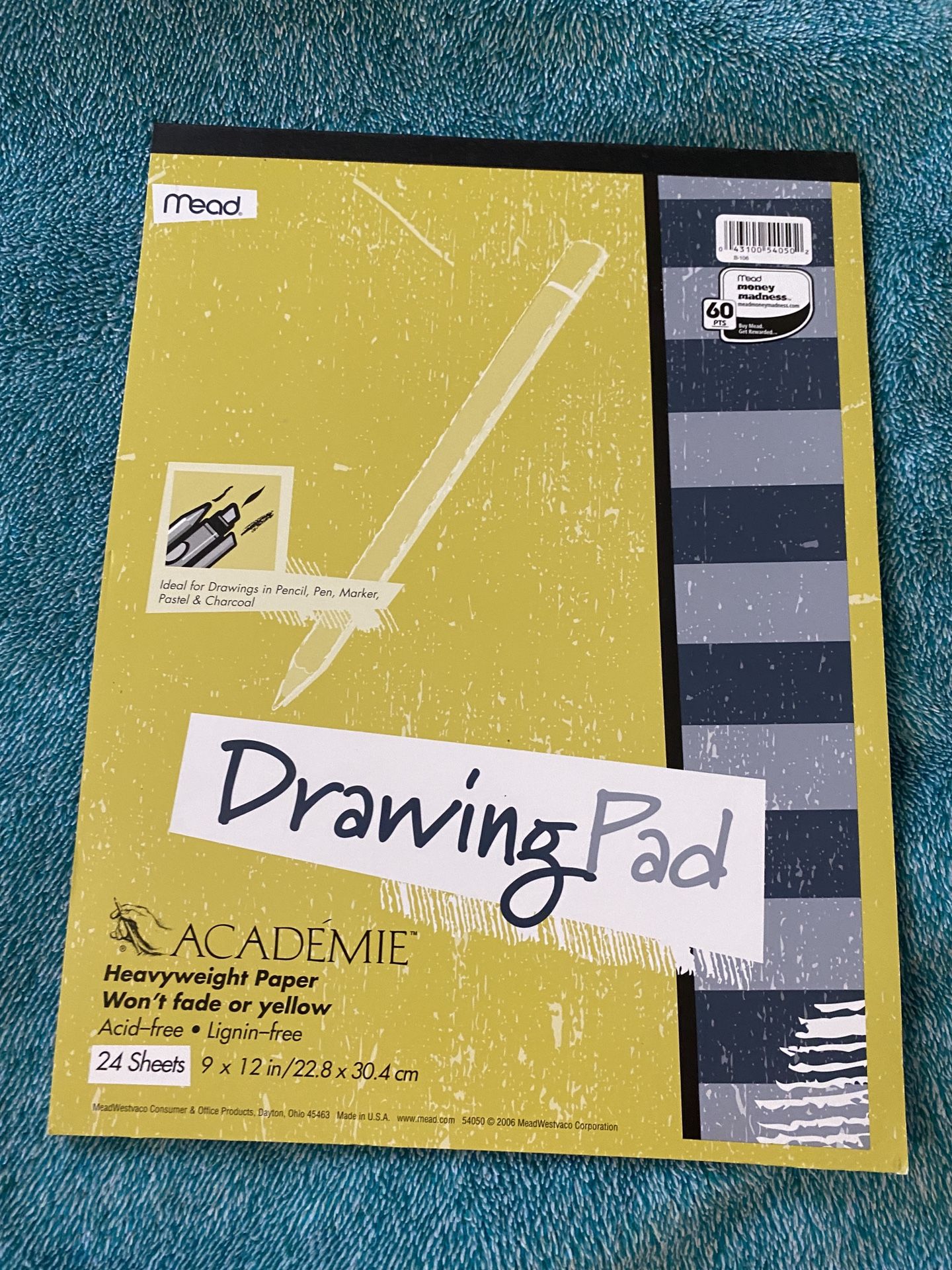 Mead Académie Drawing Pad Heavyweight Paper 24 Sheets
