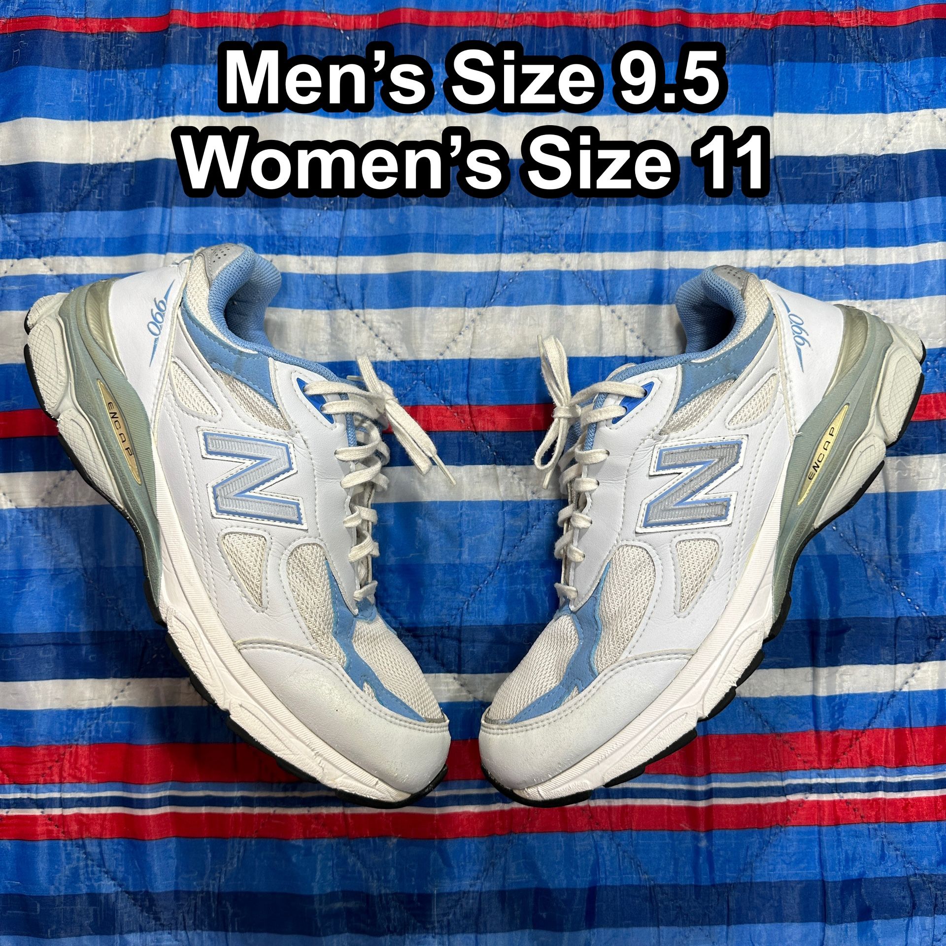 New Balance 990 White Men Sz 9.5 Women Sz 11 University Blue W990WB3 D for Sale in Ontario CA OfferUp