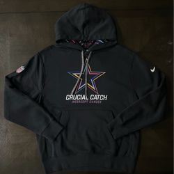 New Men's Dallas Cowboys Nike Black 2024 NFL Crucial Catch Club Pullover Hoodie