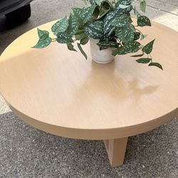 Target, round coffee table, and side table