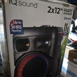 1Q Sound 2x12 Party Speaker kareoke Brand New Never Uséd No Trade