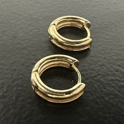 SMALL GOLD PLATING HOOPS