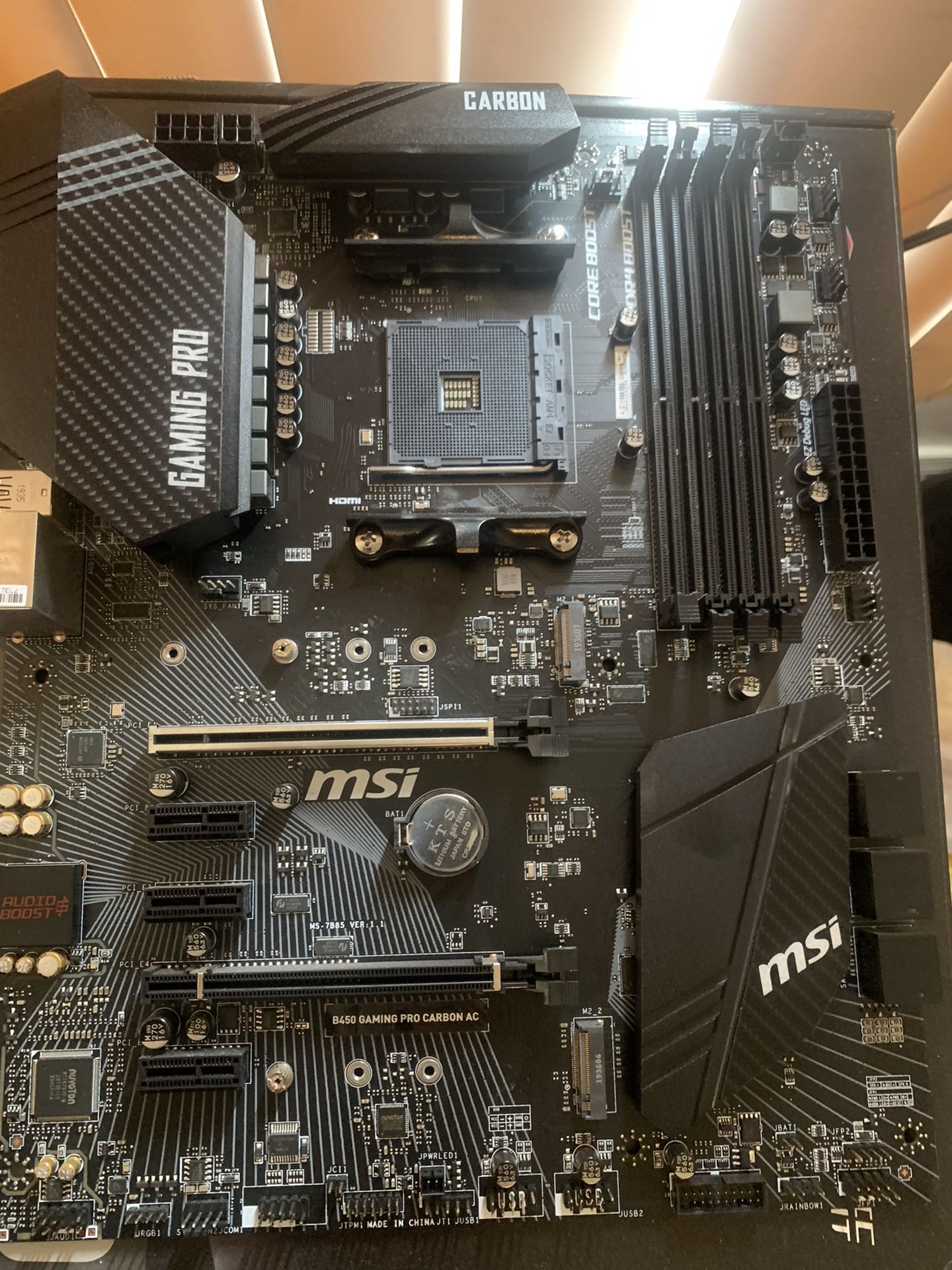 B450 motherboard (MSI gaming pro carbon)