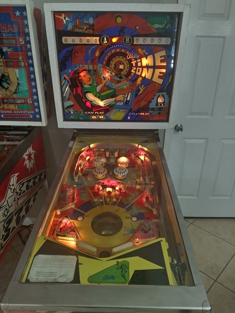 COMPLETE YOUR MAN CAVE WITH THIS BALLY TIME ZONE PINBALL MACHINE. WORKS GREAT, NO ISSUES.