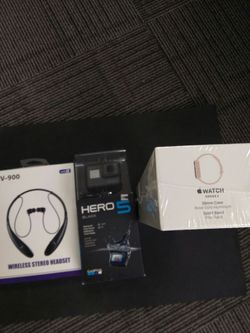 Apple watch+gopro hero5+wireless headset for $33 Down