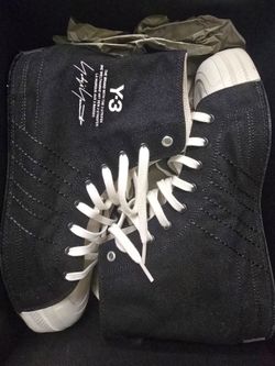 Adidas Y-3 Nizza Hi Black White Sneakers Yohji Yamamoto Size 11.5 Mens