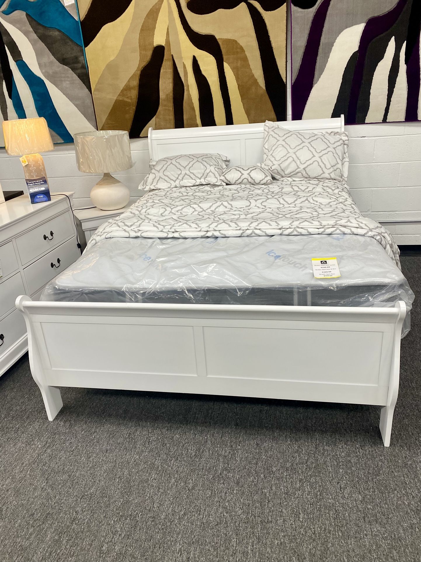 4pc Queen Bed Frame Set $499