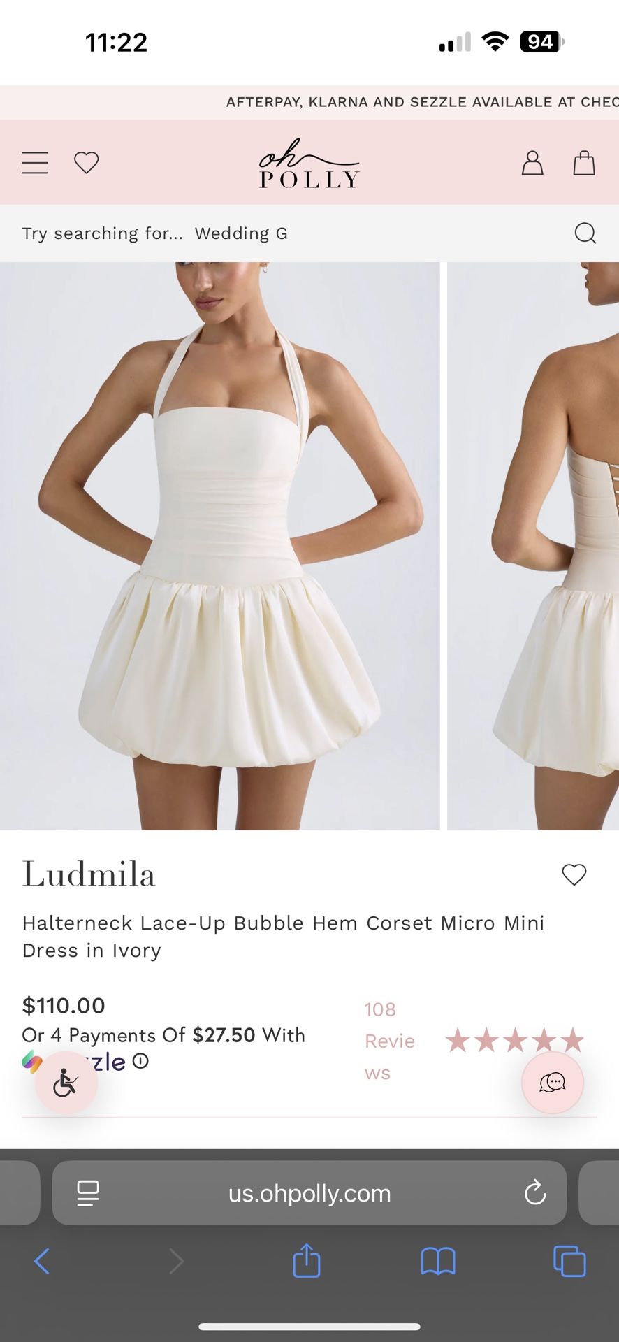 NEW oh Polly Size 4 White Dress