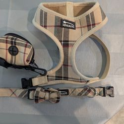 Small dog Matching Collar, Harness and Treat Bag