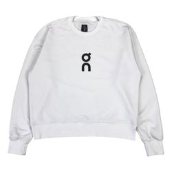 ON Cloud Club Crew Neck Womens Small S Relaxed White Pullover Sweatshirt Running