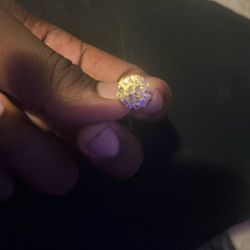 gold A Nuggets earrings for sell