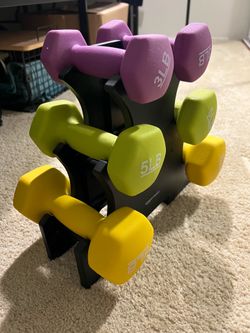 Dumbbell set with rack