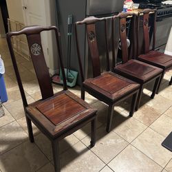 Vintage Chinese Rosewood Ming Style Chairs