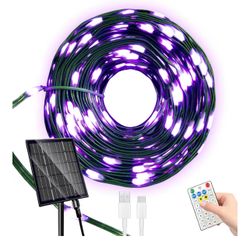 Brandnew  Halloween Decoration Outdoor, Solar Halloween Lights Outdoor String Lights, 164FT 500 LED 19 Modes Solar Sting Lights for Outside Xmas Tree 