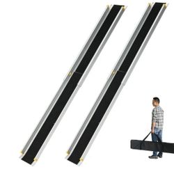 8 Ft Ramp for Home Steps, Aluminum Portable Wheelchair Ramps with Carrying Bag, Weight Capacity 600 LBS,1 Pair