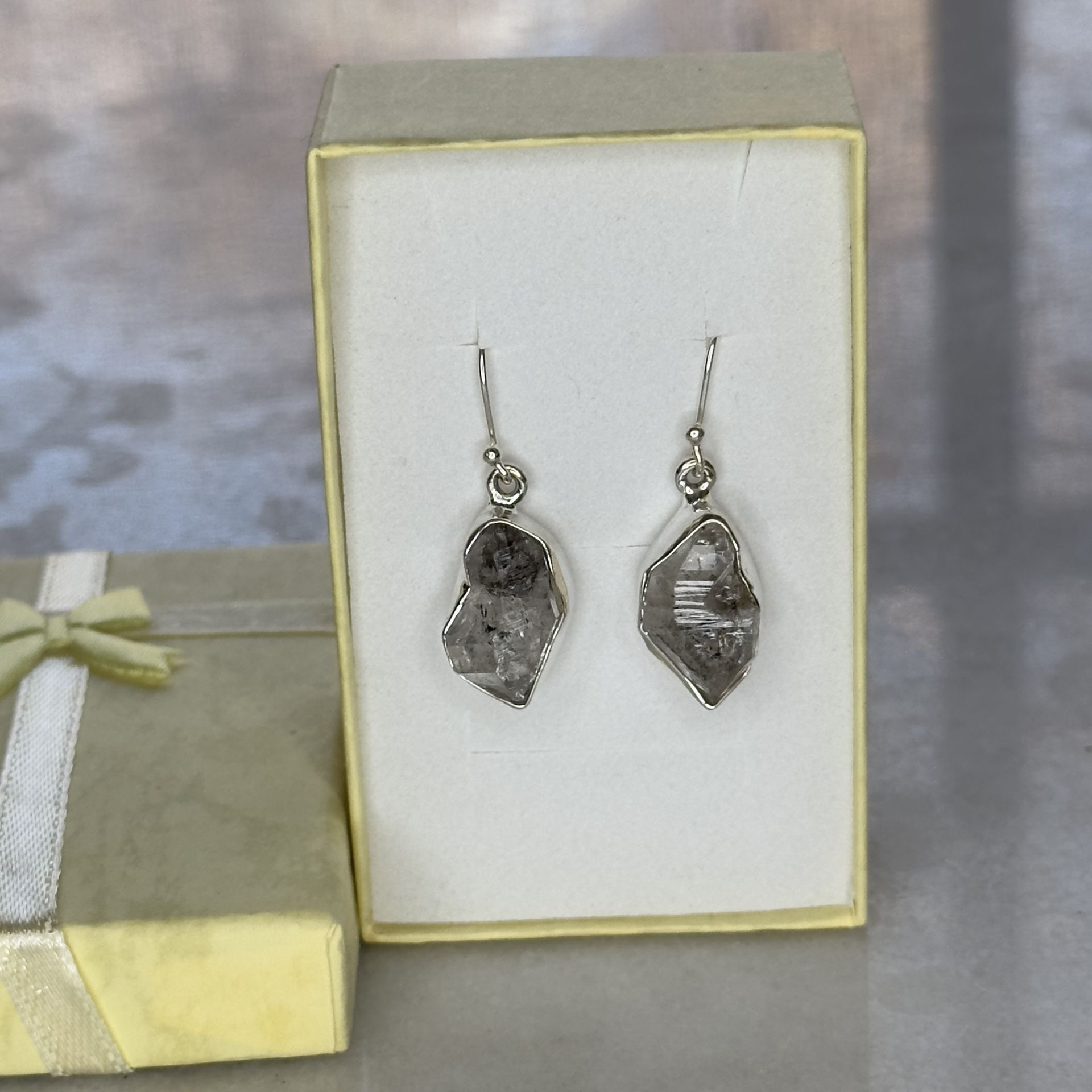 Herkimer Diamond Dangle Earrings 