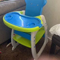 High Chair Converts To Toddle Table With Chair 