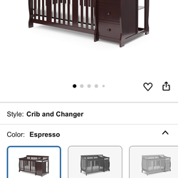 Crib & diaper change table