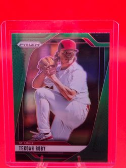 2025 Panini Prizm #143 Tekoah Roby Green Prizms St. Louis Cardinals