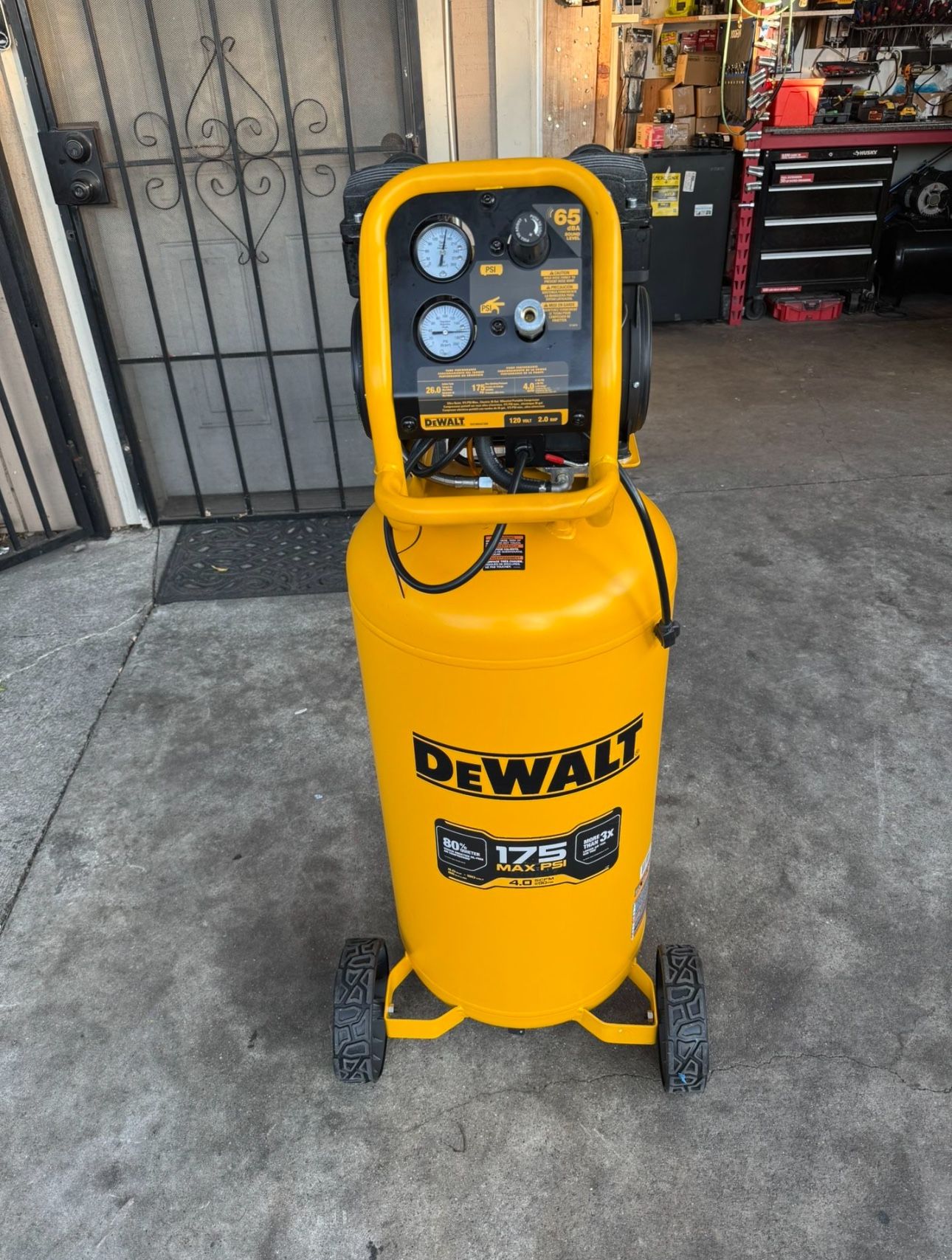 DEWALT 26 Gal. 175 PSI Ultra Quiet Portable Electric Air Compressor