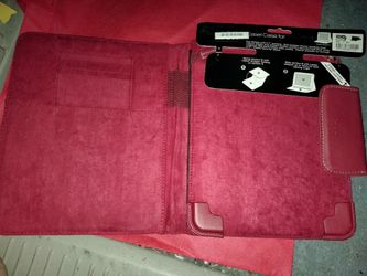 Like New Faux Suede Red Tablet Case
