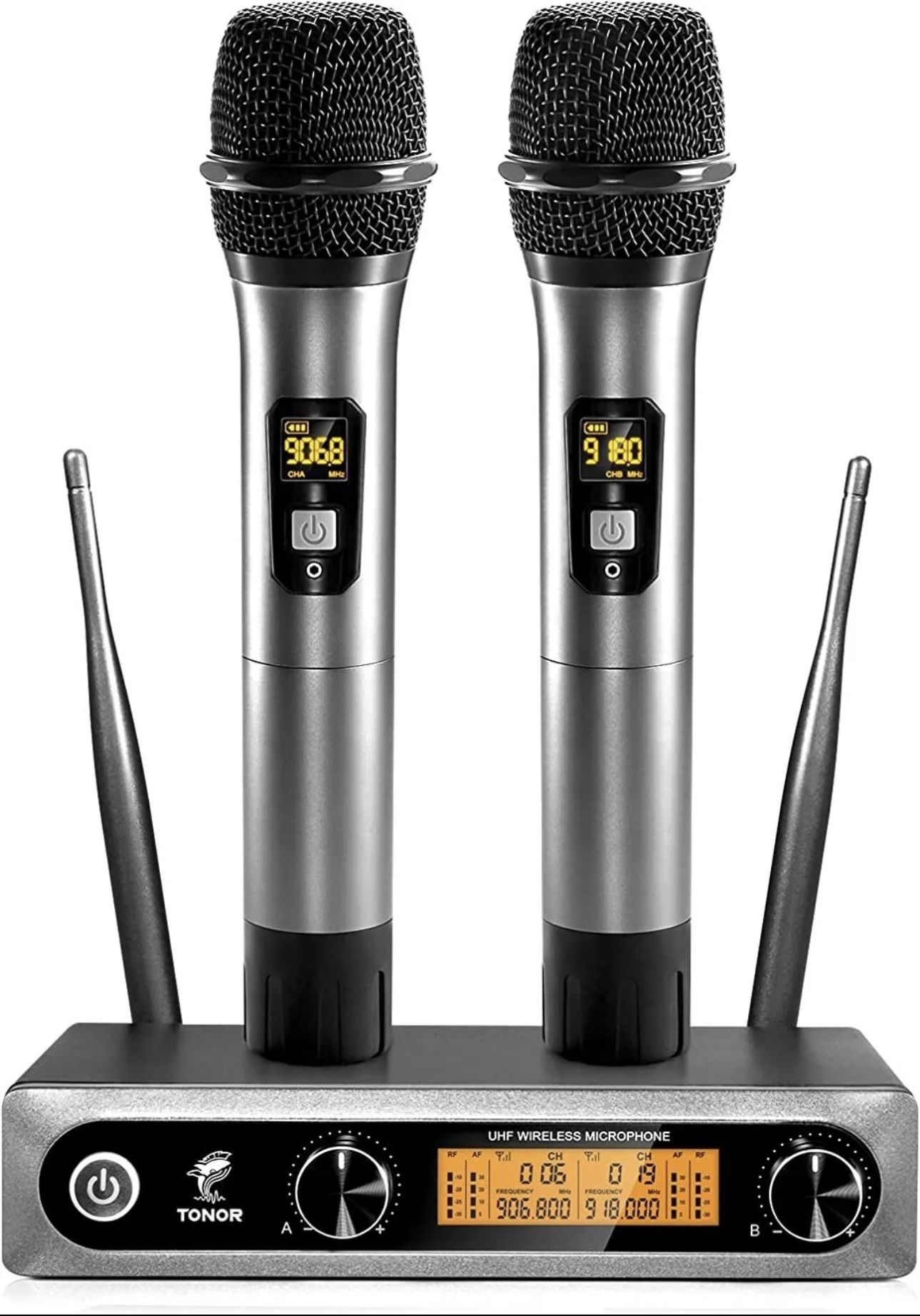 TONOR(TW-820)Wireless UHF Dual Cordless Dynamic Handheld Mic System - BRAND NEW!!!