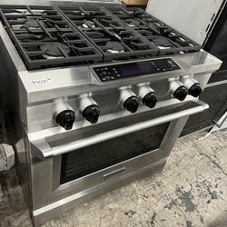 Kitchen Aid Dual Fuel 36” Range Stainless Steel 