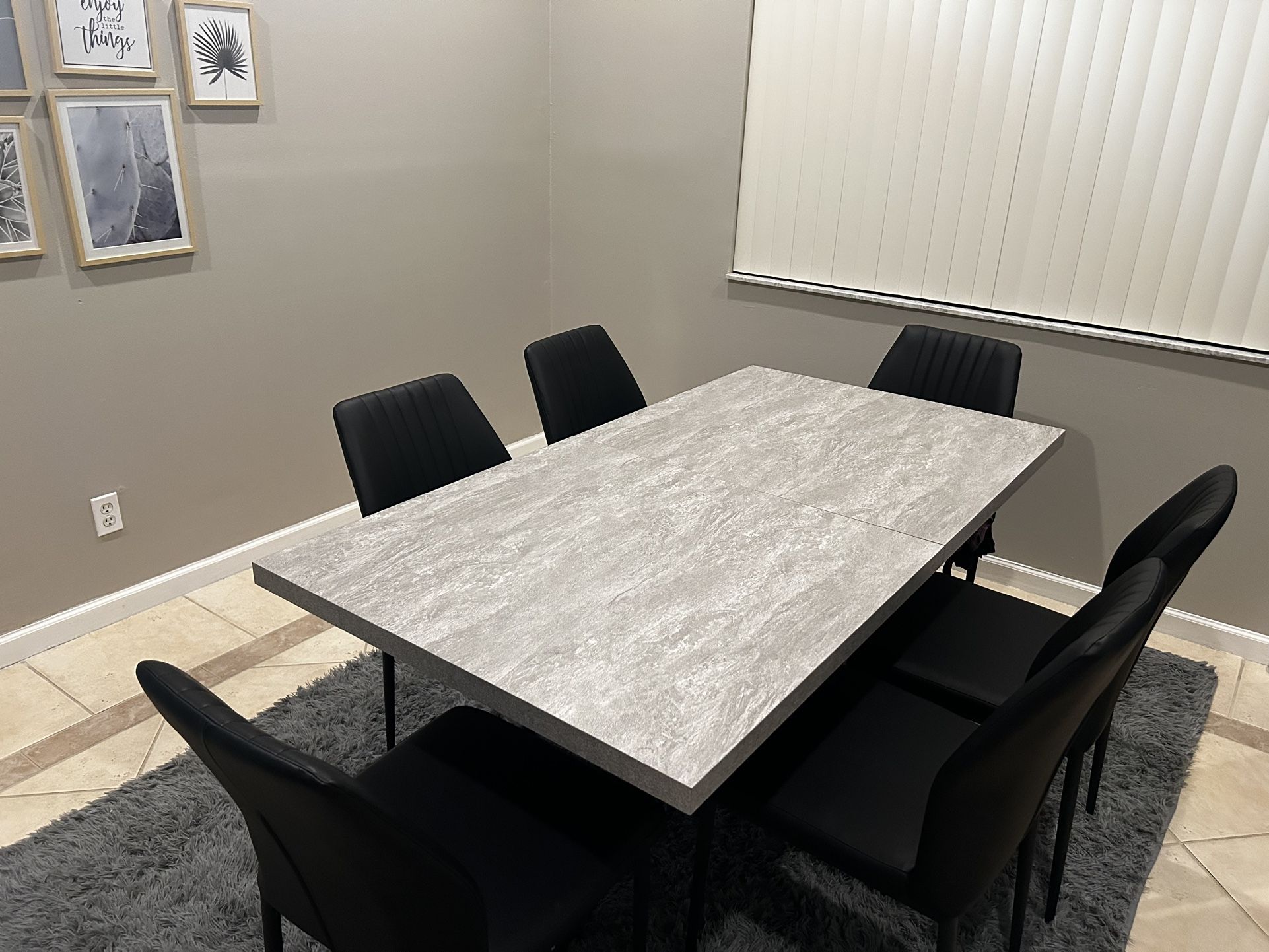6-seat dining table…