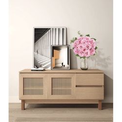 Wayfair 50” TV Stand or Shoe Hallway Storage in Birch/Light Oak Boho Style (Already Assembled)