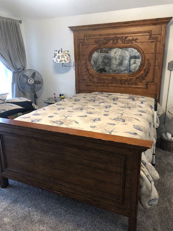 Beautifully Detailed Wooden Bed Frame for Sale in Coarsegold, CA OfferUp