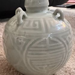 Antique Chinese Celadon Ceramic Pouring Jug