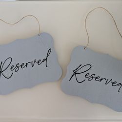 Wooden Wedding Signs, Reserved, Flower Girl/Boy