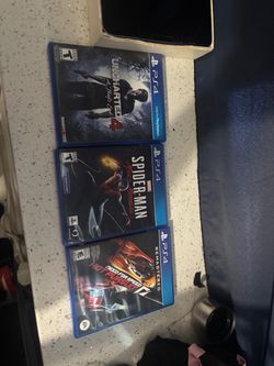 3 PS4 Games Bundle (Spider-Man, Uncharted, NFS