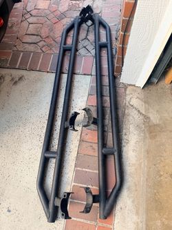 Black Steel Rock Sliders Side Steps