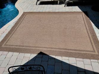 Indoor/outdoor Bordered Jute Rug 7'8" x 10'