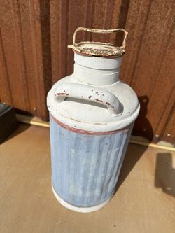 Antique Metal Oil Container