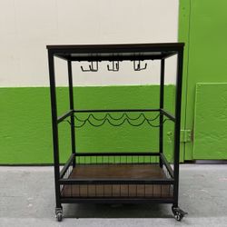 3 Tier bar cart, wine serving