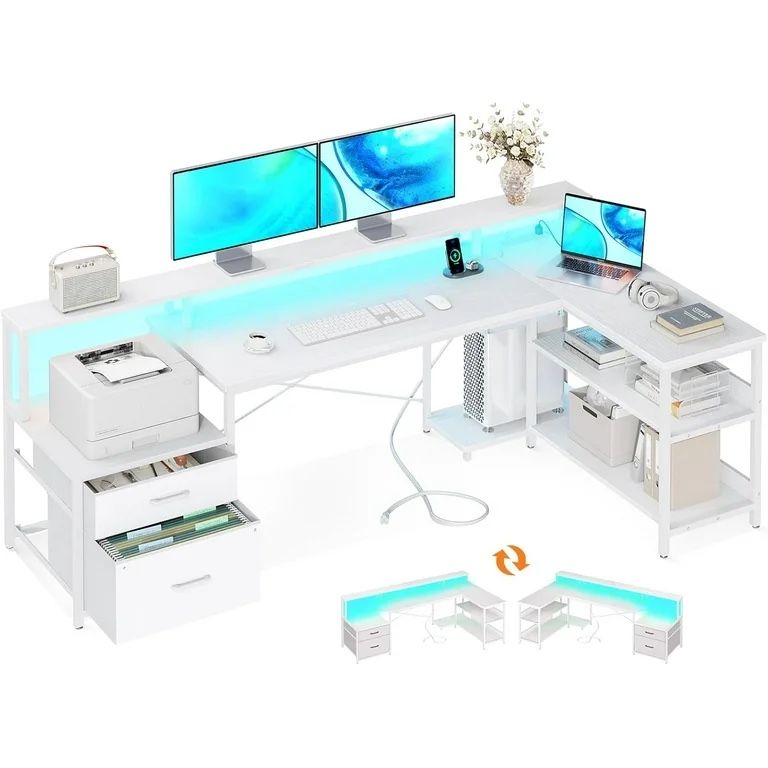 White 68 Inch Desk