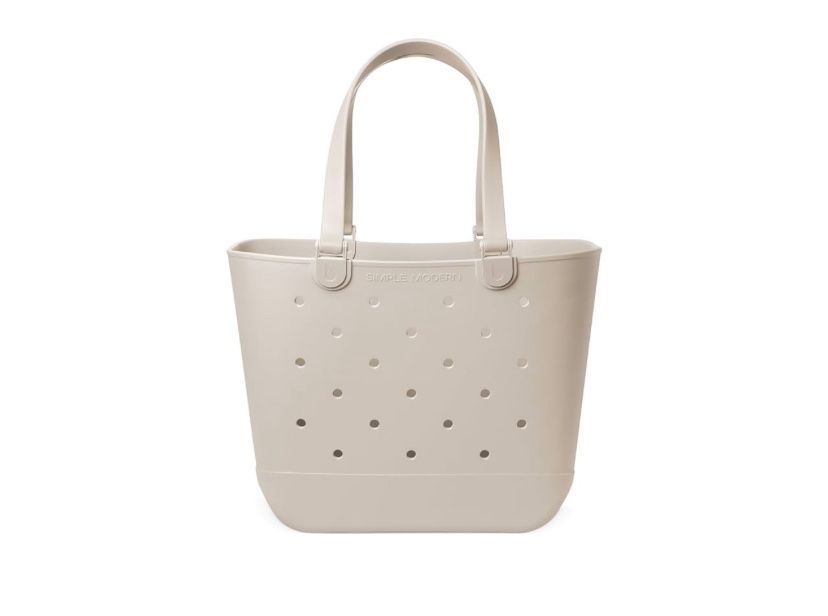 Simply Modern XL Waterproof Rubber Tote Bag With Zipper Pocket (2pk)