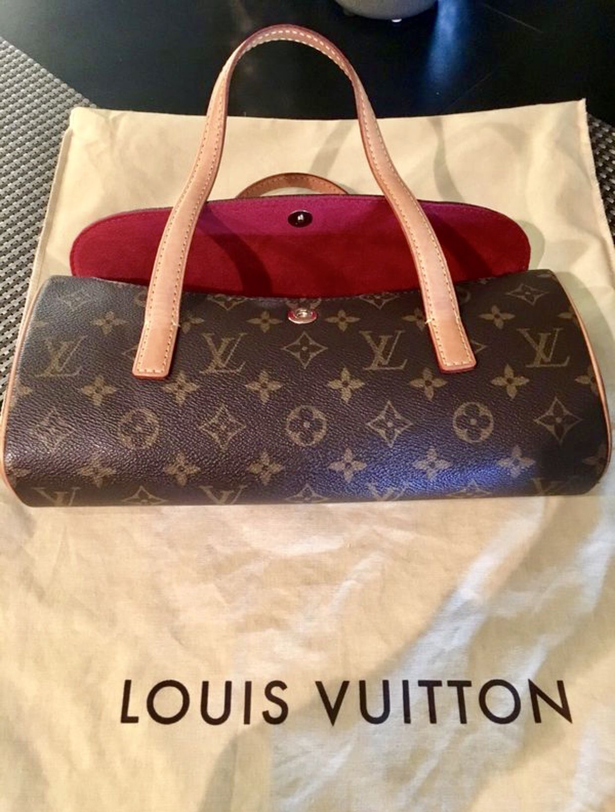 LOUIS VUITTON Sonatine Used Handbag Monogram Leather M51902 Vintage #A –  VINTAGE MODE JP