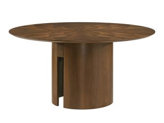 Shari Brown Round Dining Table