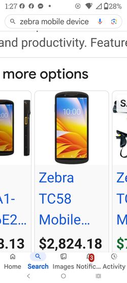 zebra mobile device
