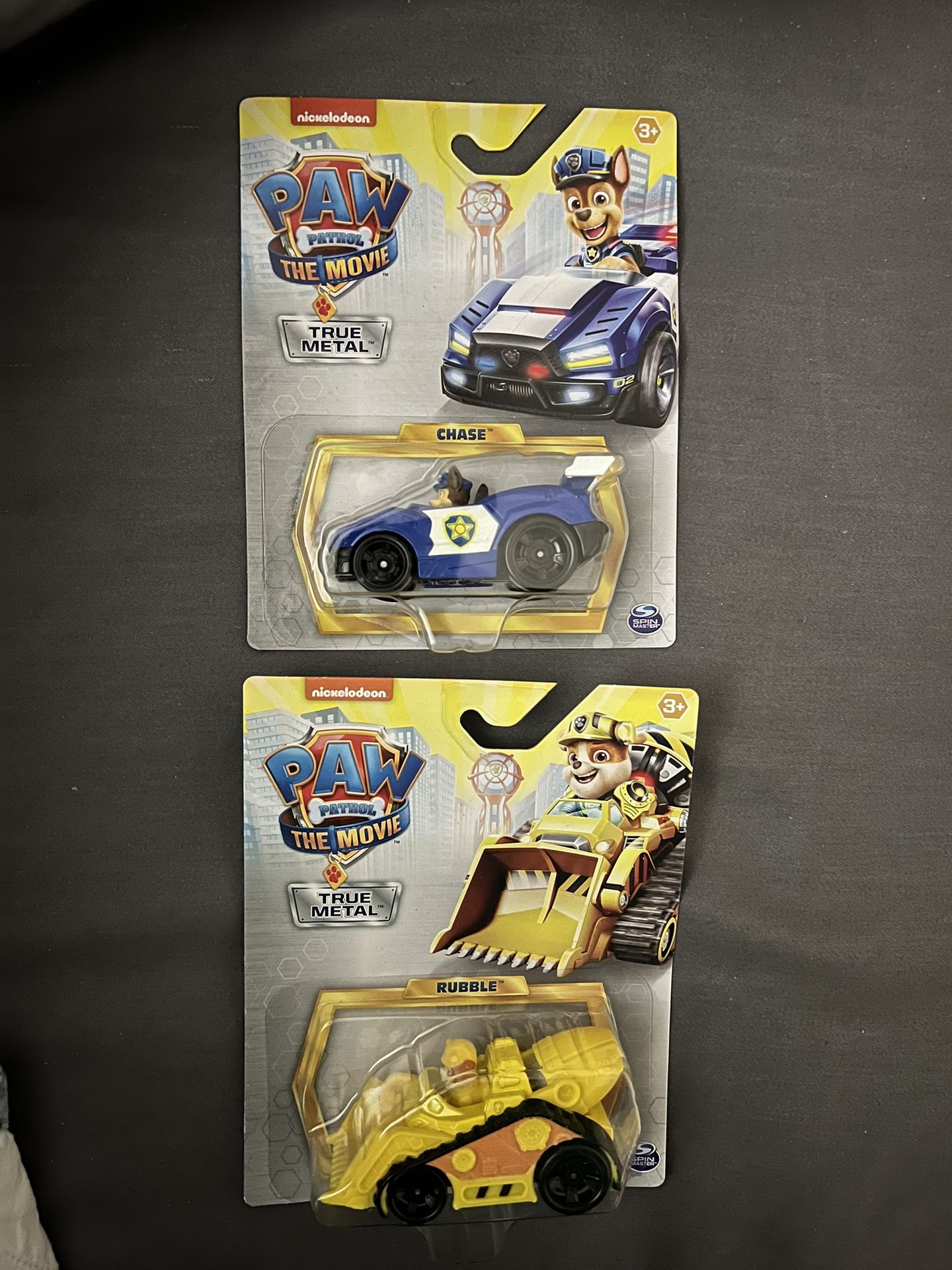 Paw Patrol the Movie True Metal Vehicle Set (Chase, Rubble)