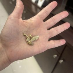 Pendant Charm Yellow Gold 14k. Eagle