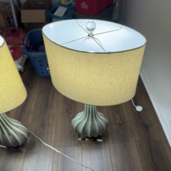 Vintage Mid-Century Modern Table Lamps – Pair