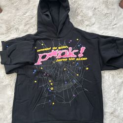 SP5DER Hoodie Black Pink v1