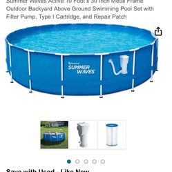 Summer waves Above Ground Pool 10 X 30 Ft. BRAND NEW FREE