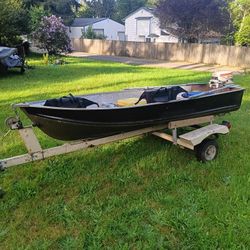12' Aluminum Boat, Motor, Trailer, and More 
