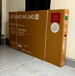 New 75 Inch LG Nano Cell Smart TV 4K UHD. Brand new factory sealed 2026 Model.