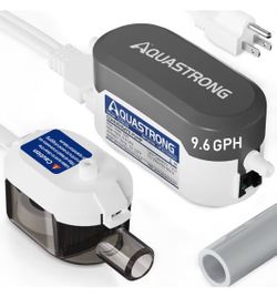 Aquastrong Mini Split HVAC Condensate Pump, 9.6 GPH, 115V/230V, Automatic Safety Switch, 33 FT Lift AC Condensate Removal for Air Conditioner, Furnace